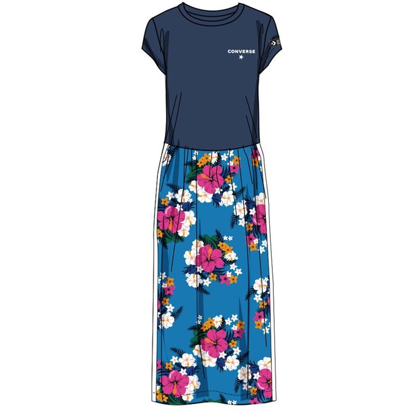 JERSEY DRESS SS CONVERSE FLOWE
